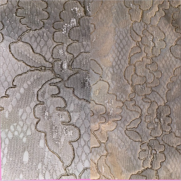 NWT Marina Lace Dress, Size 10, Ivory w/ slight gold lace - Picture 6 of 9